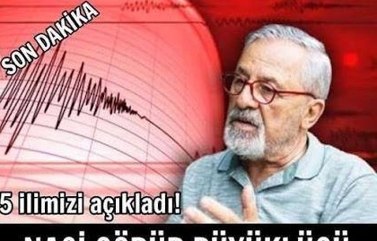 Naci Görür Hoca 10 büyüklüğünde! 5 bölge..