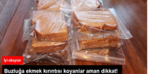 Bu hatayı sakın yapmayın.. Buzluğa Ekmek Koyanlar D!kkat!